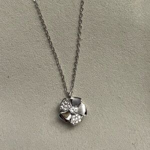 Sterling Silver S925 SPINNER Flower Pendant Necklace 16” NEW WELLDON Fidget